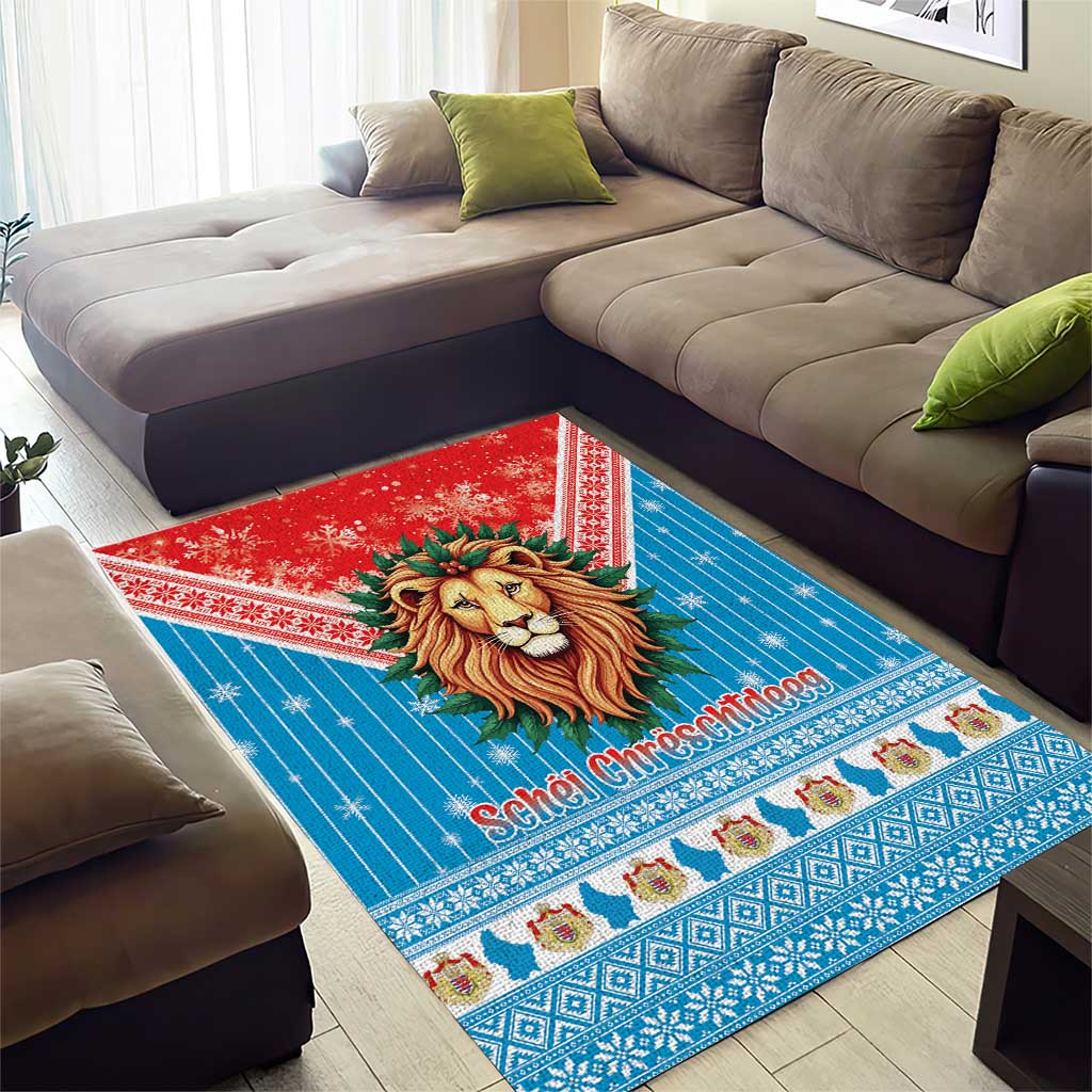 Luxembourg Christmas Area Rug Schei Chreschtdeeg Xmas Pattern - Wonder Print Shop