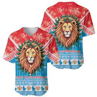 Luxembourg Christmas Baseball Jersey Schei Chreschtdeeg Xmas Pattern - Wonder Print Shop