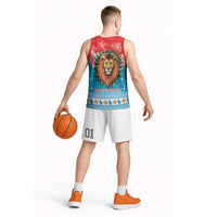 Luxembourg Christmas Basketball Jersey Schei Chreschtdeeg Xmas Pattern - Wonder Print Shop
