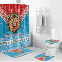 Luxembourg Christmas Bathroom Set Schei Chreschtdeeg Xmas Pattern - Wonder Print Shop