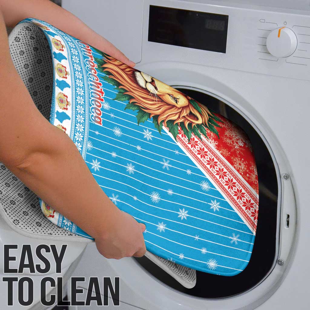 Luxembourg Christmas Bathroom Set Schei Chreschtdeeg Xmas Pattern - Wonder Print Shop