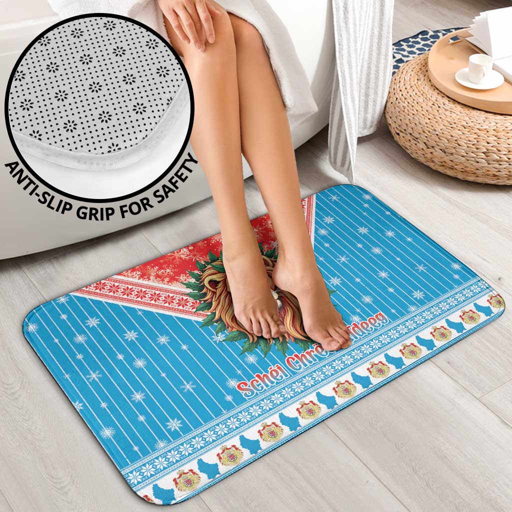 Luxembourg Christmas Bathroom Set Schei Chreschtdeeg Xmas Pattern - Wonder Print Shop