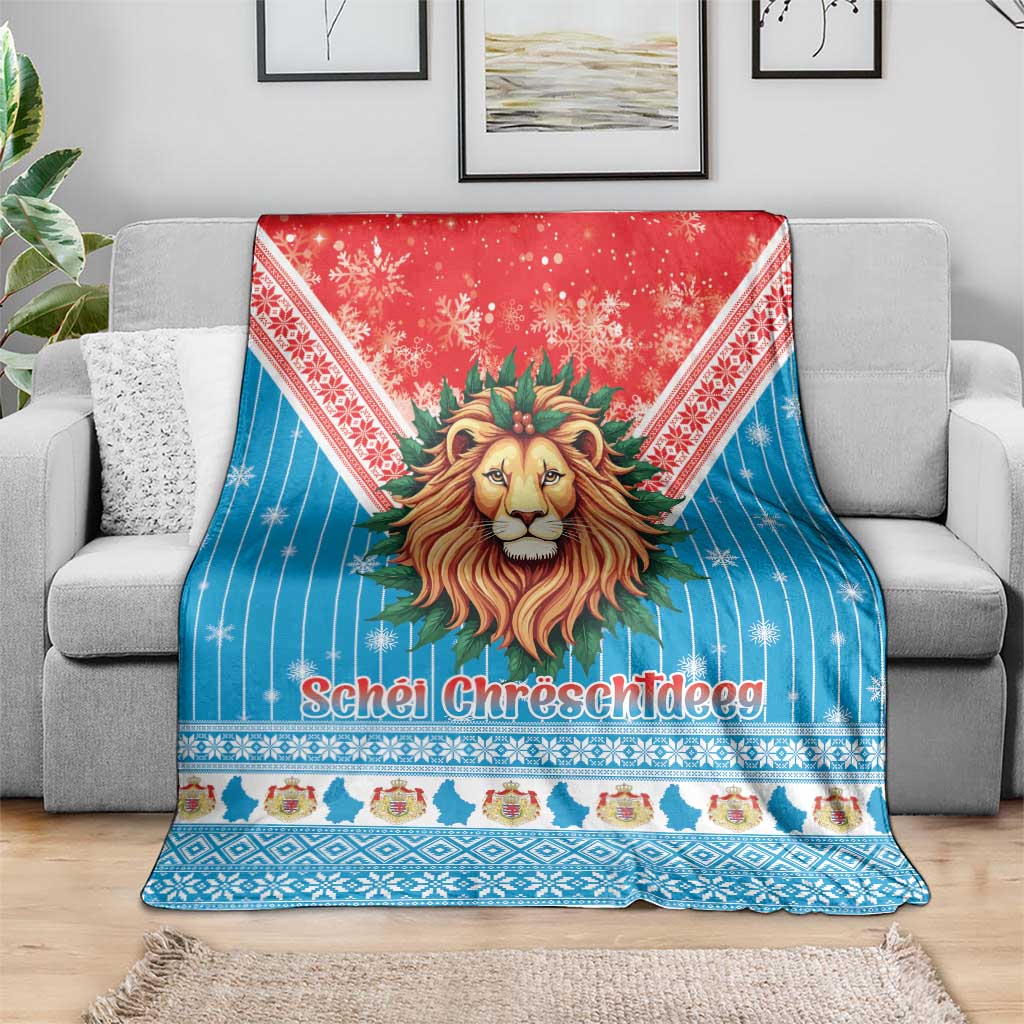 Luxembourg Christmas Blanket Schei Chreschtdeeg Xmas Pattern - Wonder Print Shop
