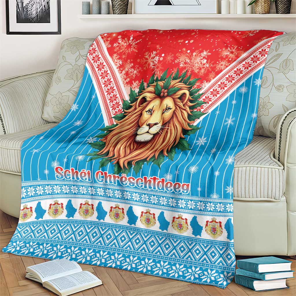 Luxembourg Christmas Blanket Schei Chreschtdeeg Xmas Pattern - Wonder Print Shop