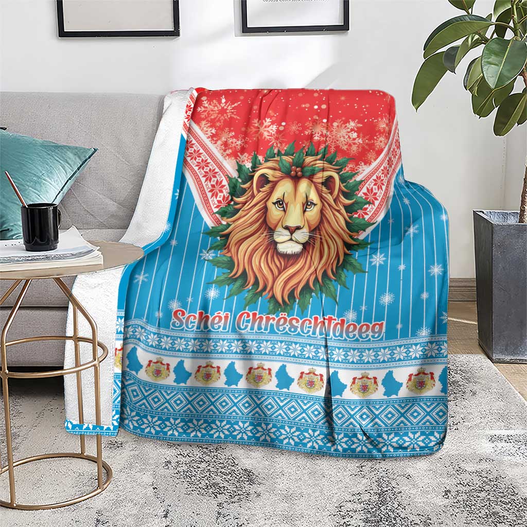 Luxembourg Christmas Blanket Schei Chreschtdeeg Xmas Pattern - Wonder Print Shop