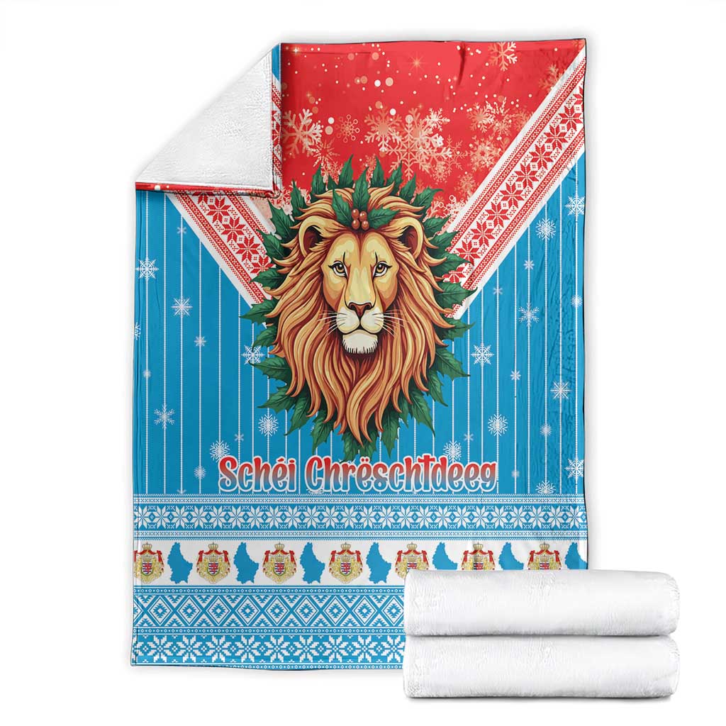 Luxembourg Christmas Blanket Schei Chreschtdeeg Xmas Pattern - Wonder Print Shop
