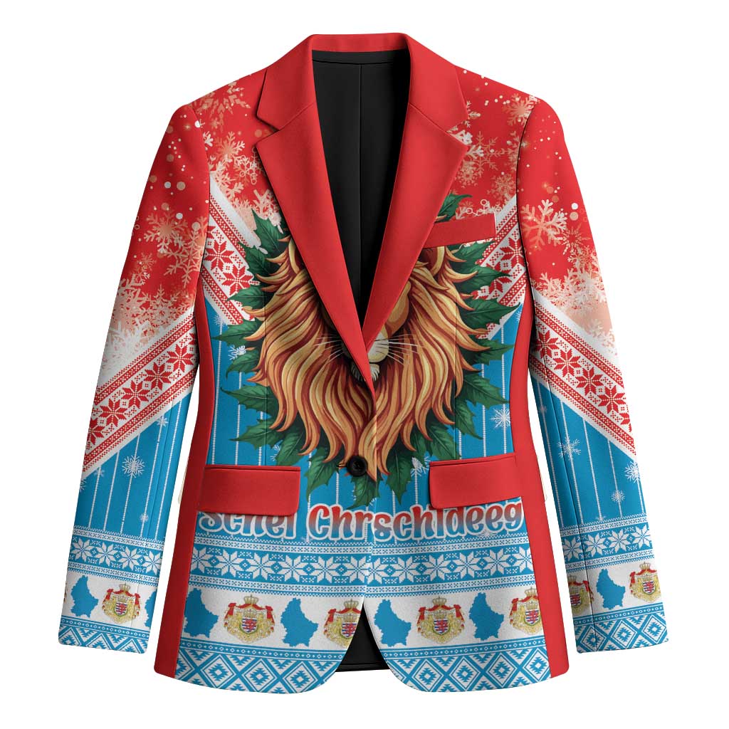 Luxembourg Christmas Blazer Schei Chreschtdeeg Xmas Pattern - Wonder Print Shop