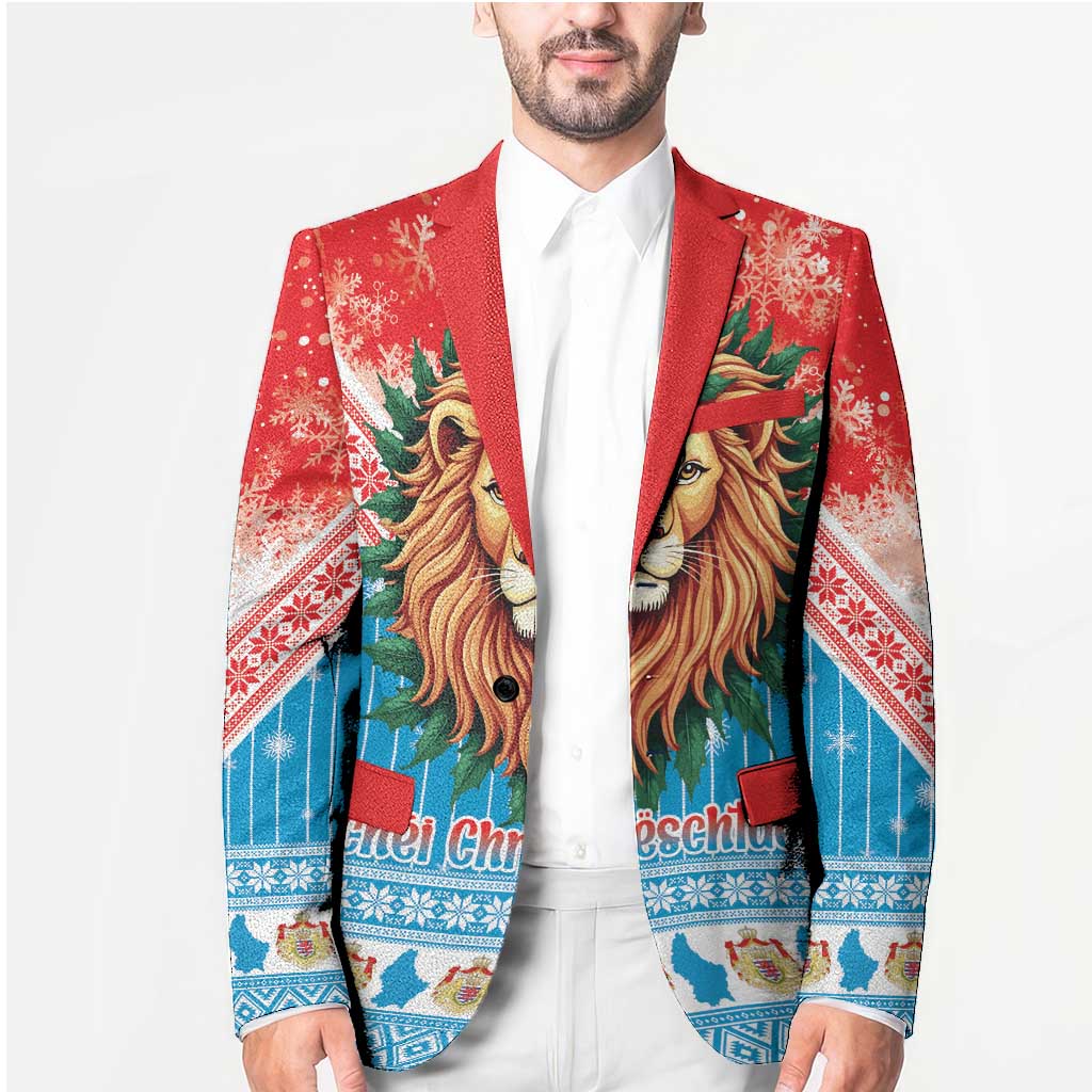 Luxembourg Christmas Blazer Schei Chreschtdeeg Xmas Pattern - Wonder Print Shop