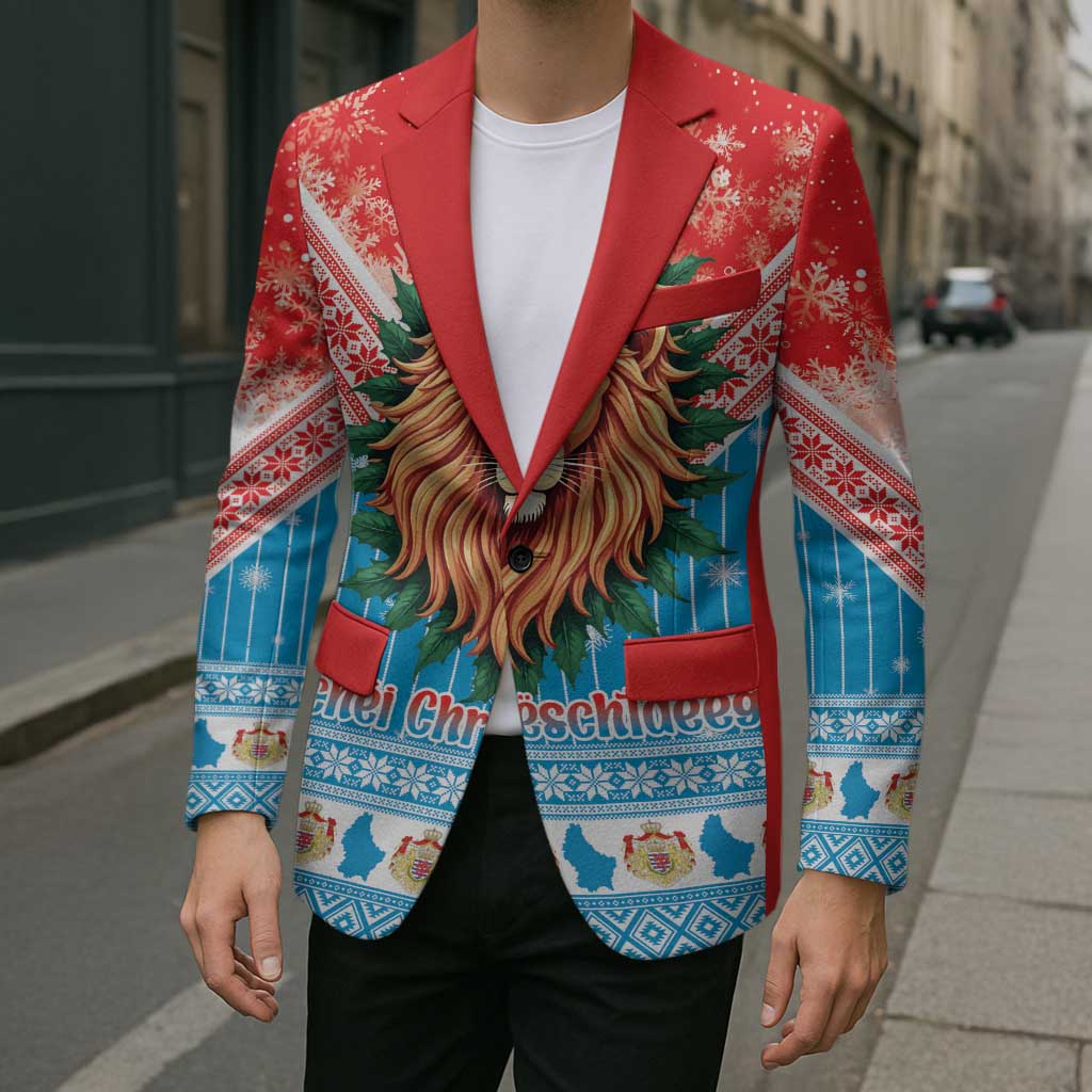 Luxembourg Christmas Blazer Schei Chreschtdeeg Xmas Pattern - Wonder Print Shop