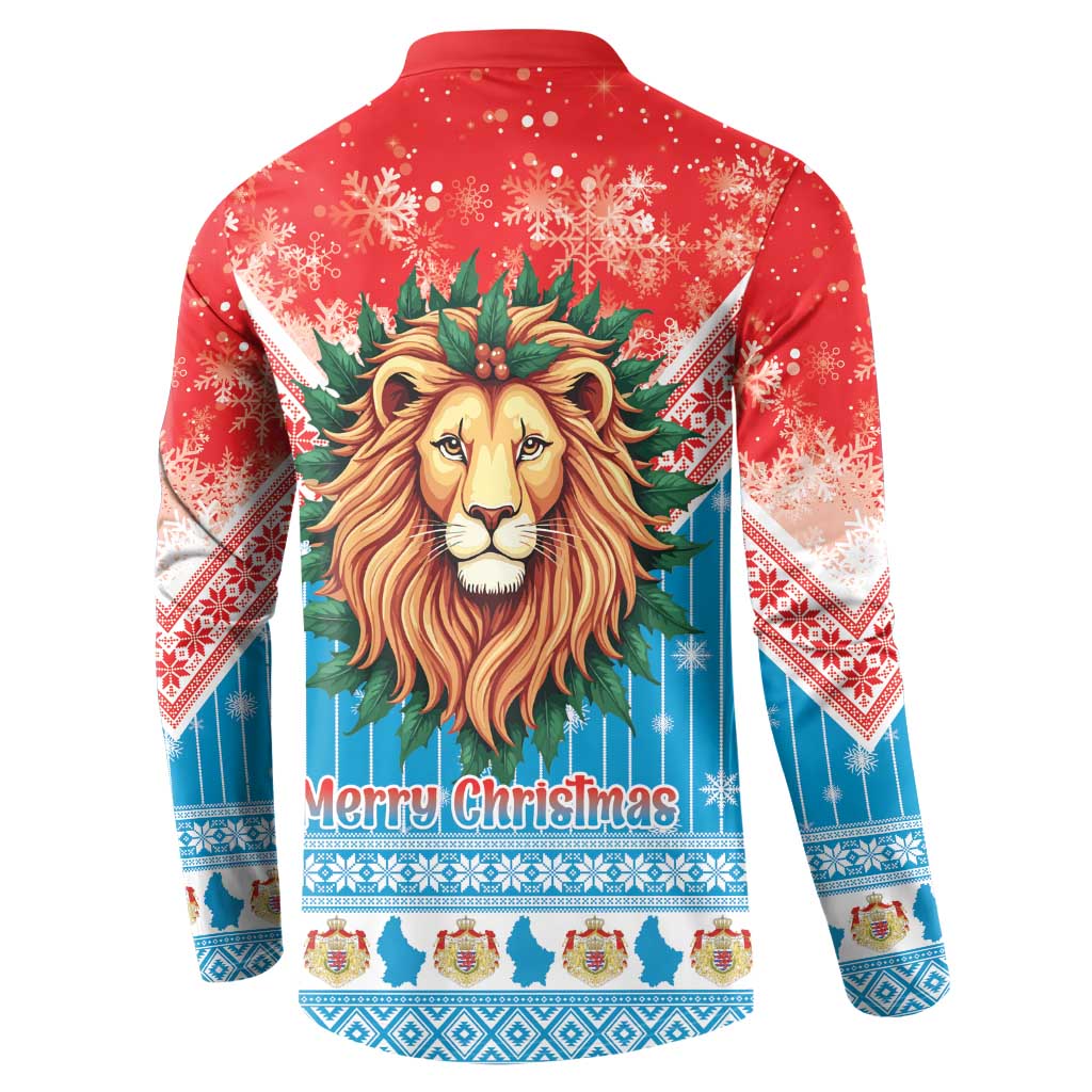 Luxembourg Christmas Button Sweatshirt Schei Chreschtdeeg Xmas Pattern - Wonder Print Shop