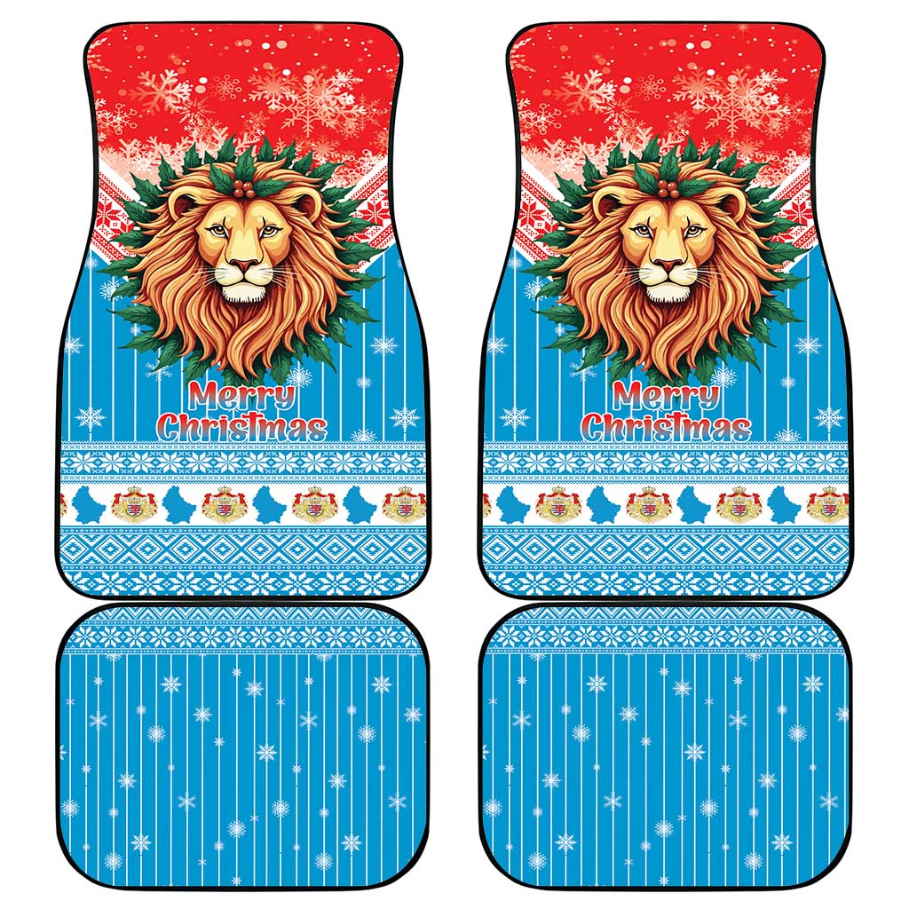 Luxembourg Christmas Car Mats Schei Chreschtdeeg Xmas Pattern - Wonder Print Shop