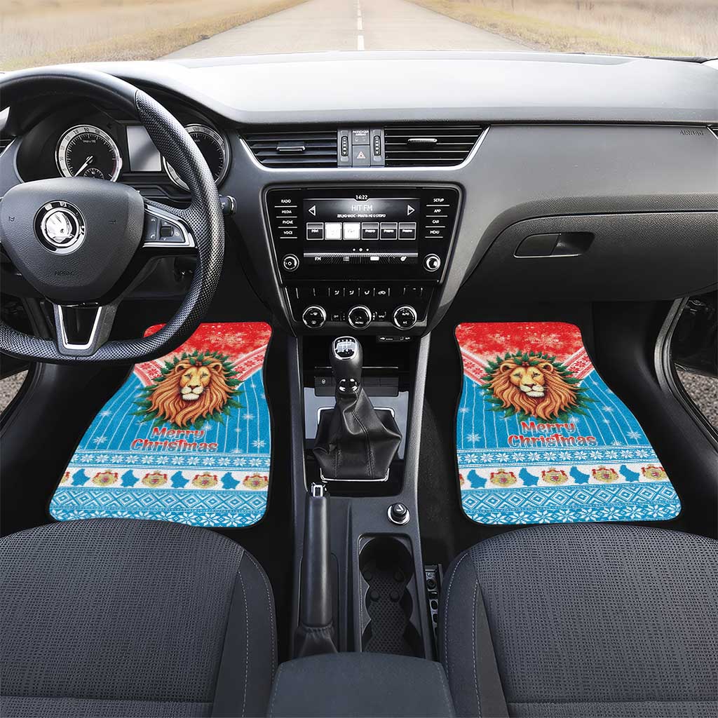 Luxembourg Christmas Car Mats Schei Chreschtdeeg Xmas Pattern - Wonder Print Shop