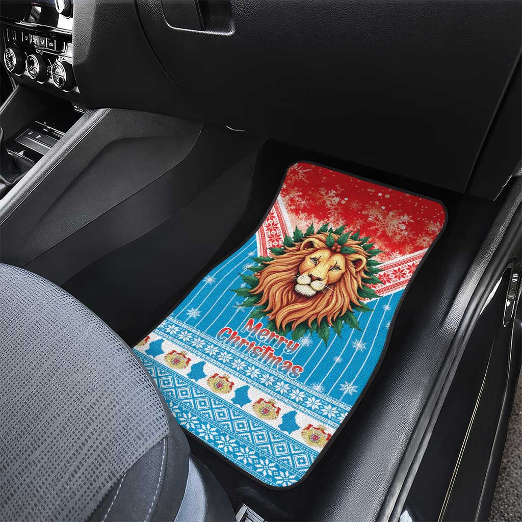 Luxembourg Christmas Car Mats Schei Chreschtdeeg Xmas Pattern - Wonder Print Shop