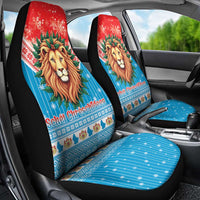 Luxembourg Christmas Car Seat Cover Schei Chreschtdeeg Xmas Pattern - Wonder Print Shop
