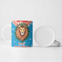 Luxembourg Christmas Ceramic Mug Schei Chreschtdeeg Xmas Pattern - Wonder Print Shop