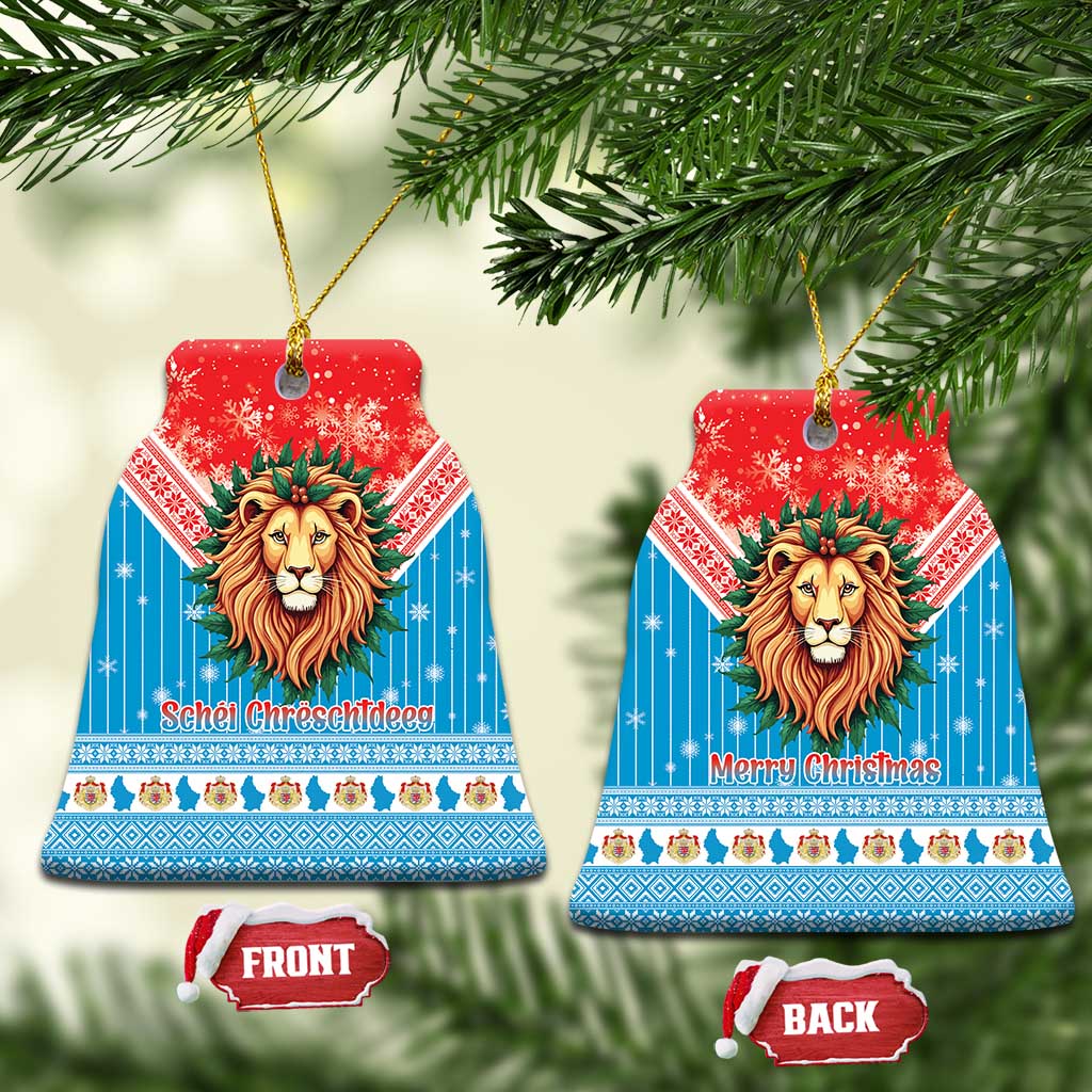 Luxembourg Christmas Ceramic Ornament Schei Chreschtdeeg Xmas Pattern - Wonder Print Shop