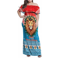 Luxembourg Christmas Family Matching Off Shoulder Maxi Dress and Hawaiian Shirt Schei Chreschtdeeg Xmas Pattern - Wonder Print Shop