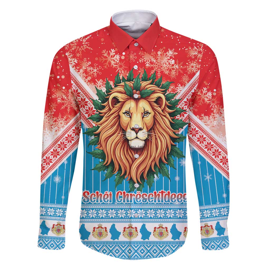 Luxembourg Christmas Family Matching Puletasi and Hawaiian Shirt Schei Chreschtdeeg Xmas Pattern - Wonder Print Shop