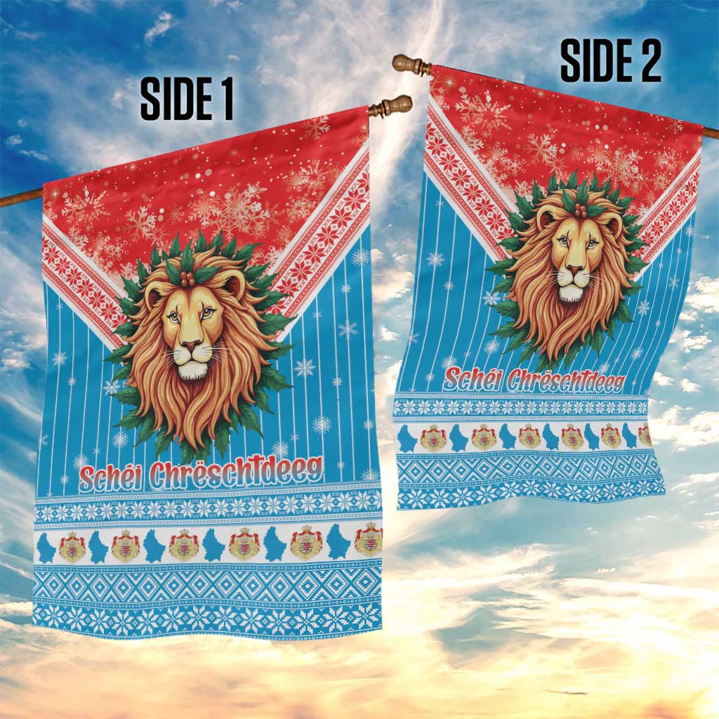 Luxembourg Christmas Garden Flag Schei Chreschtdeeg Xmas Pattern - Wonder Print Shop