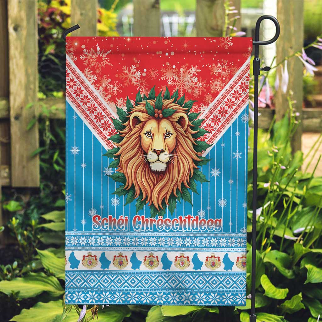 Luxembourg Christmas Garden Flag Schei Chreschtdeeg Xmas Pattern - Wonder Print Shop