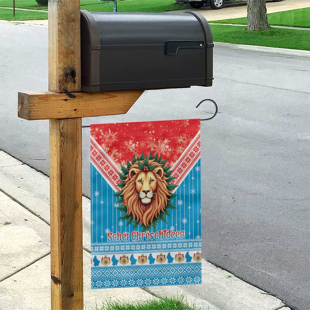 Luxembourg Christmas Garden Flag Schei Chreschtdeeg Xmas Pattern - Wonder Print Shop