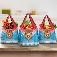 Luxembourg Christmas Grocery Bag Schei Chreschtdeeg Xmas Pattern - Wonder Print Shop