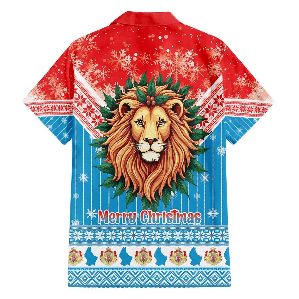 Luxembourg Christmas Hawaiian Shirt Schei Chreschtdeeg Xmas Pattern - Wonder Print Shop