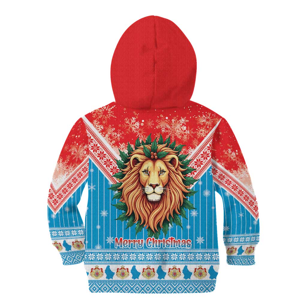 Luxembourg Christmas Kid Hoodie Schei Chreschtdeeg Xmas Pattern - Wonder Print Shop