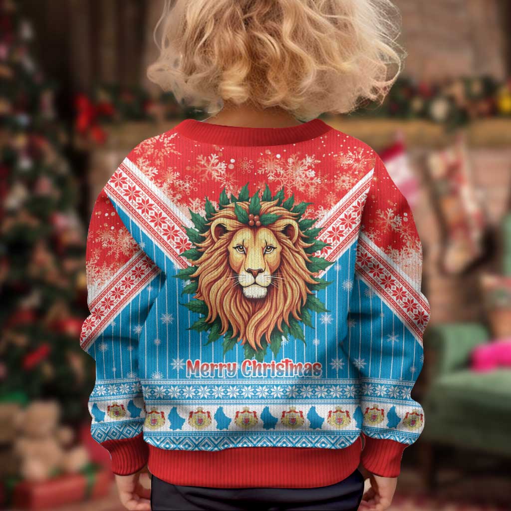 Luxembourg Christmas Kid Ugly Christmas Sweater Schei Chreschtdeeg Xmas Pattern - Wonder Print Shop