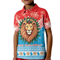 Luxembourg Christmas Kid Polo Shirt Schei Chreschtdeeg Xmas Pattern - Wonder Print Shop