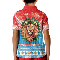 Luxembourg Christmas Kid Polo Shirt Schei Chreschtdeeg Xmas Pattern - Wonder Print Shop