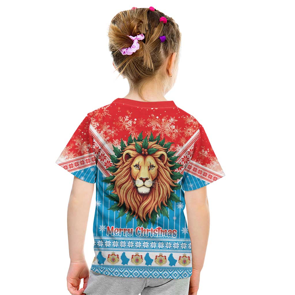 Luxembourg Christmas Kid T Shirt Schei Chreschtdeeg Xmas Pattern - Wonder Print Shop