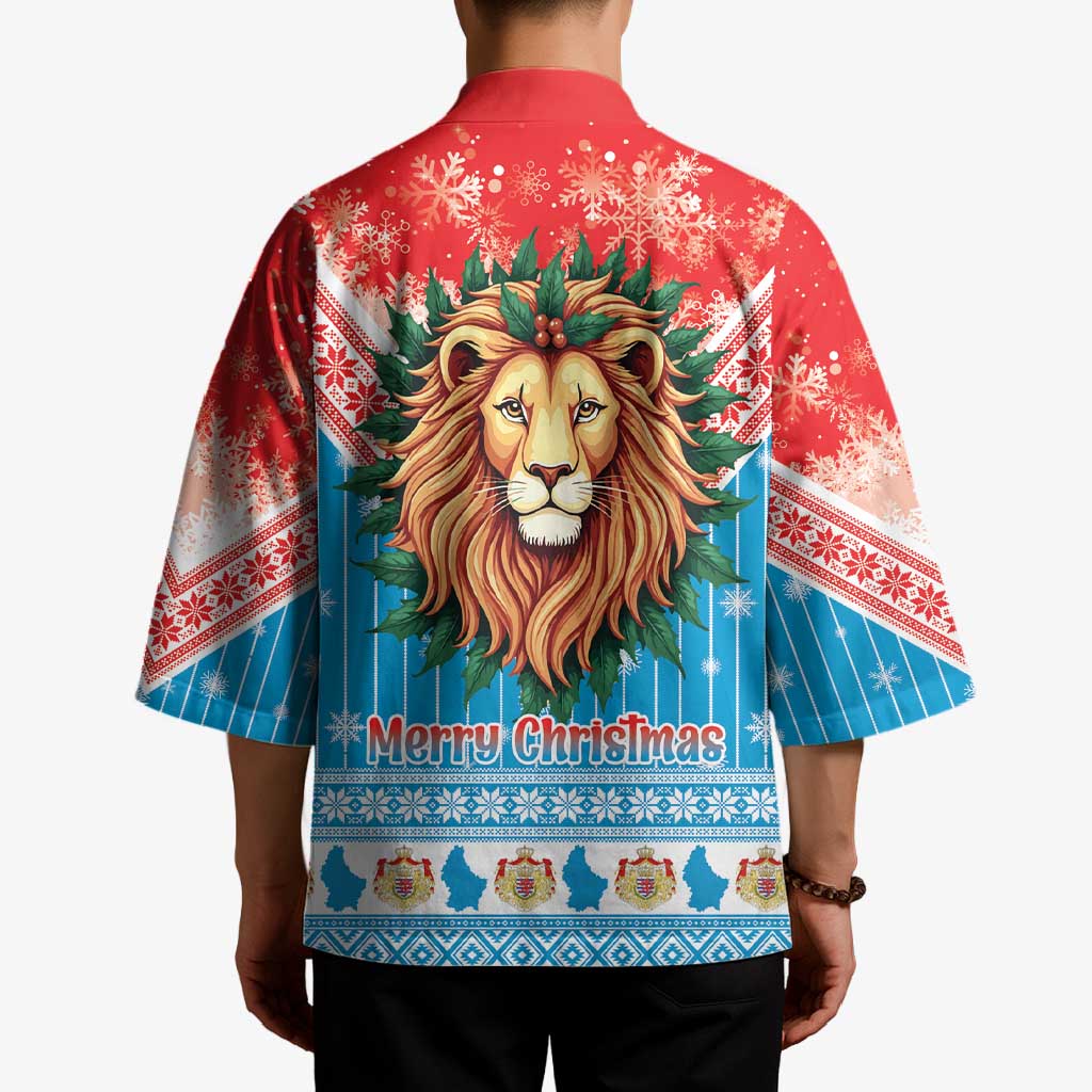 Luxembourg Christmas Kimono Schei Chreschtdeeg Xmas Pattern - Wonder Print Shop