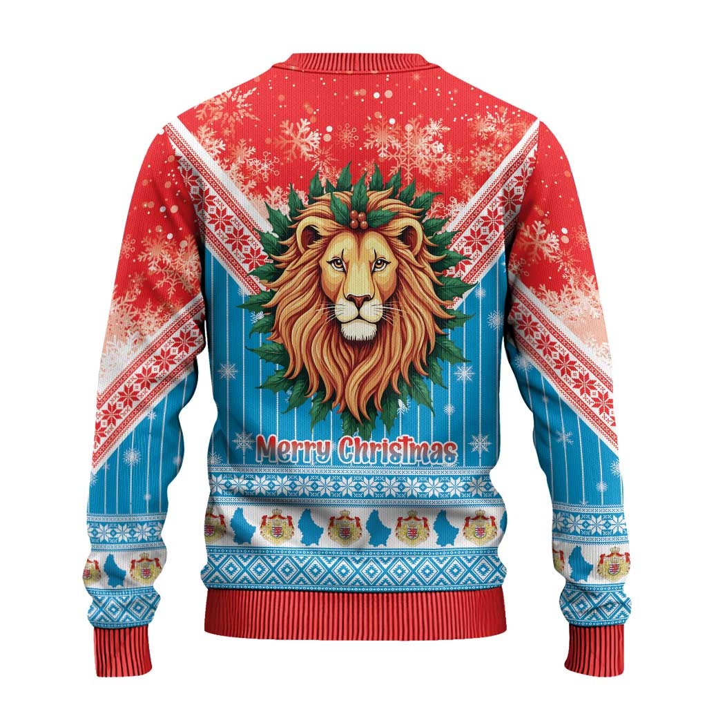 Luxembourg Christmas Ugly Christmas Sweater Schei Chreschtdeeg Xmas Pattern - Wonder Print Shop