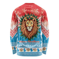 Luxembourg Christmas Long Sleeve Shirt Schei Chreschtdeeg Xmas Pattern - Wonder Print Shop