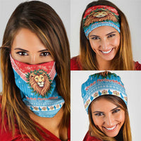 Luxembourg Christmas Neck Gaiter Schei Chreschtdeeg Xmas Pattern - Wonder Print Shop