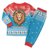 Luxembourg Christmas Pajama Set Schei Chreschtdeeg Xmas Pattern - Wonder Print Shop