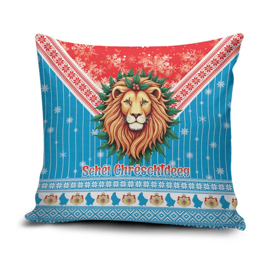 Luxembourg Christmas Pillow Cover Schei Chreschtdeeg Xmas Pattern - Wonder Print Shop