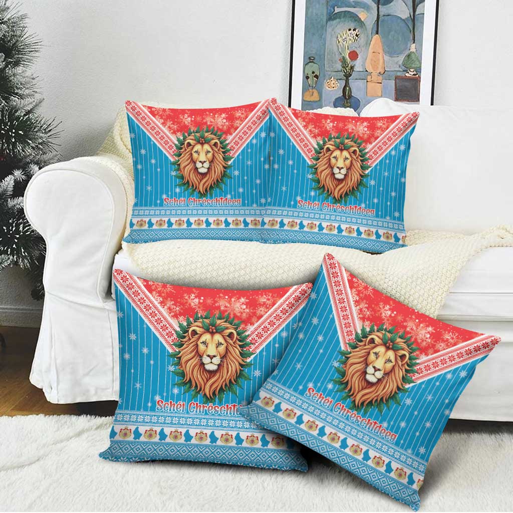 Luxembourg Christmas Pillow Cover Schei Chreschtdeeg Xmas Pattern - Wonder Print Shop