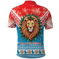 Luxembourg Christmas Polo Shirt Schei Chreschtdeeg Xmas Pattern - Wonder Print Shop