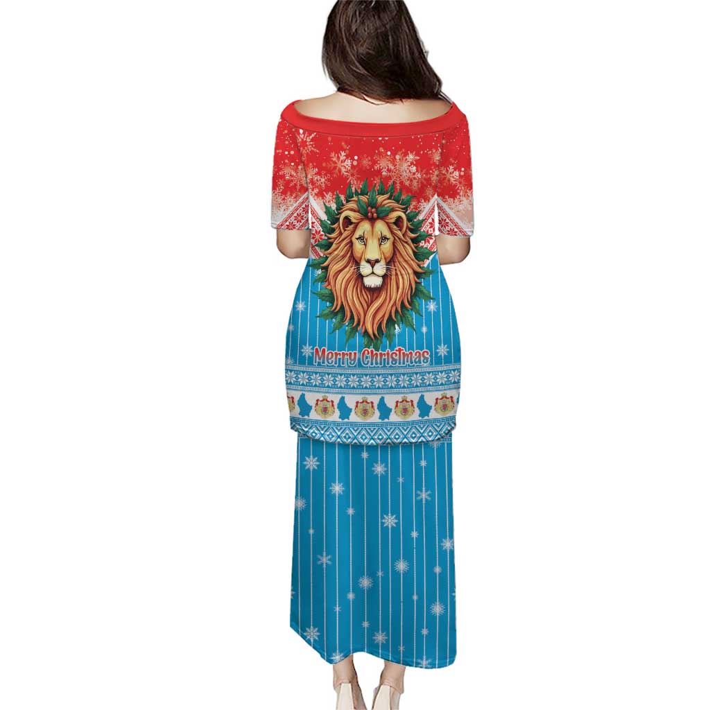 Luxembourg Christmas Puletasi Schei Chreschtdeeg Xmas Pattern - Wonder Print Shop