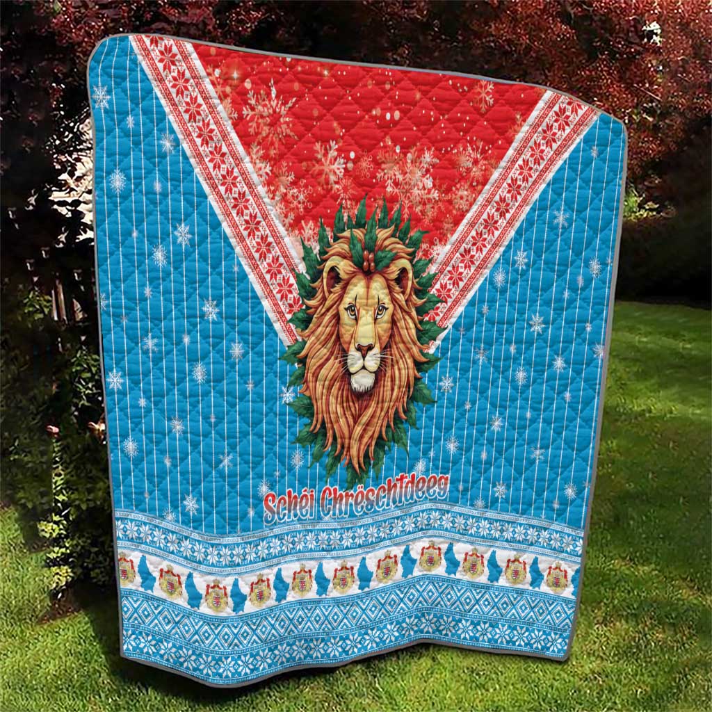 Luxembourg Christmas Quilt Schei Chreschtdeeg Xmas Pattern - Wonder Print Shop