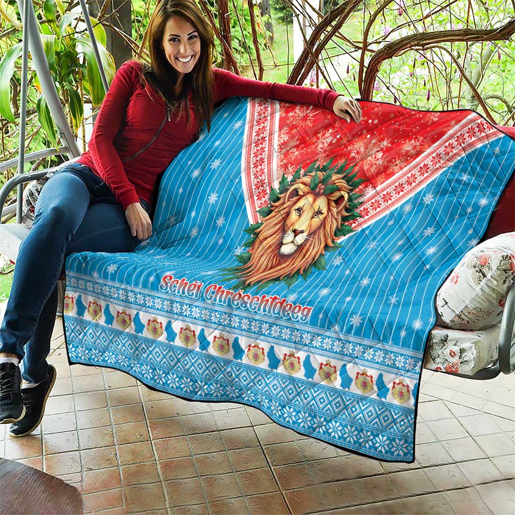 Luxembourg Christmas Quilt Schei Chreschtdeeg Xmas Pattern - Wonder Print Shop