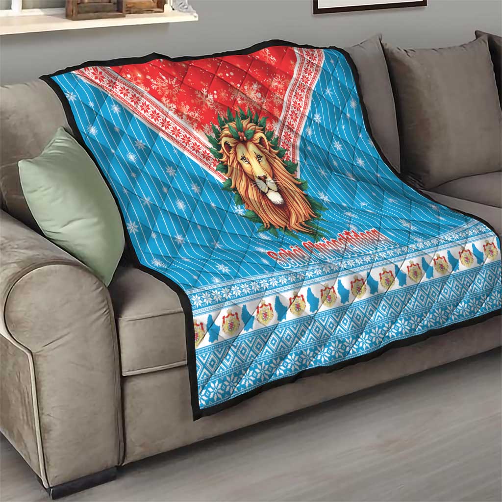 Luxembourg Christmas Quilt Schei Chreschtdeeg Xmas Pattern - Wonder Print Shop