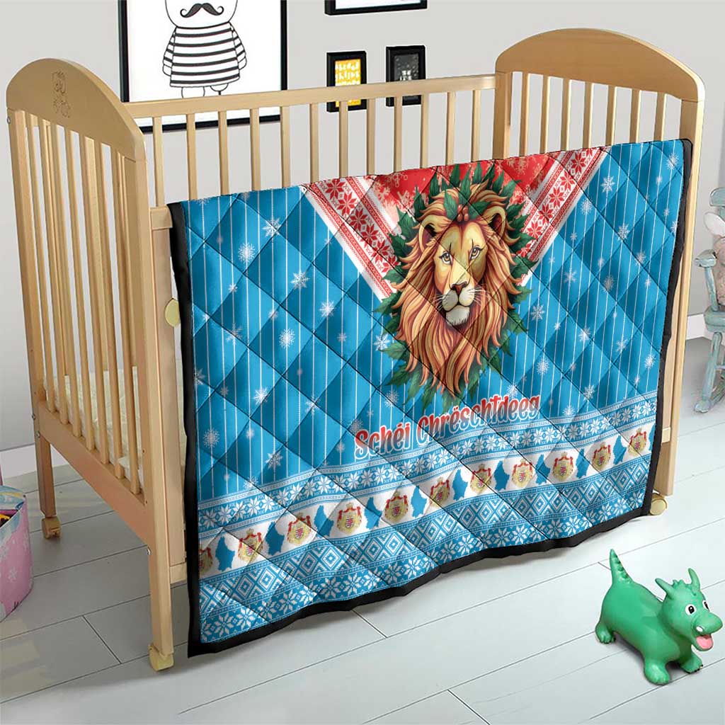 Luxembourg Christmas Quilt Schei Chreschtdeeg Xmas Pattern - Wonder Print Shop