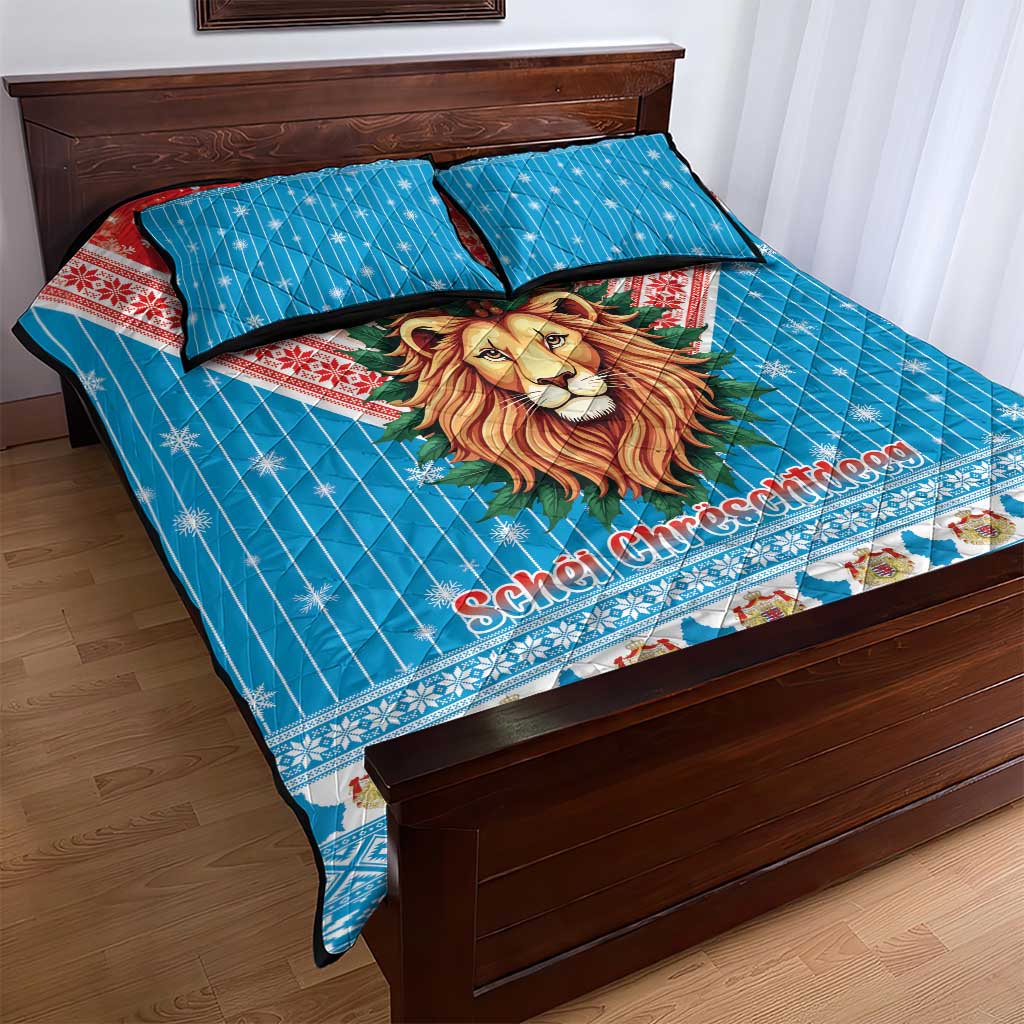Luxembourg Christmas Quilt Bed Set Schei Chreschtdeeg Xmas Pattern - Wonder Print Shop