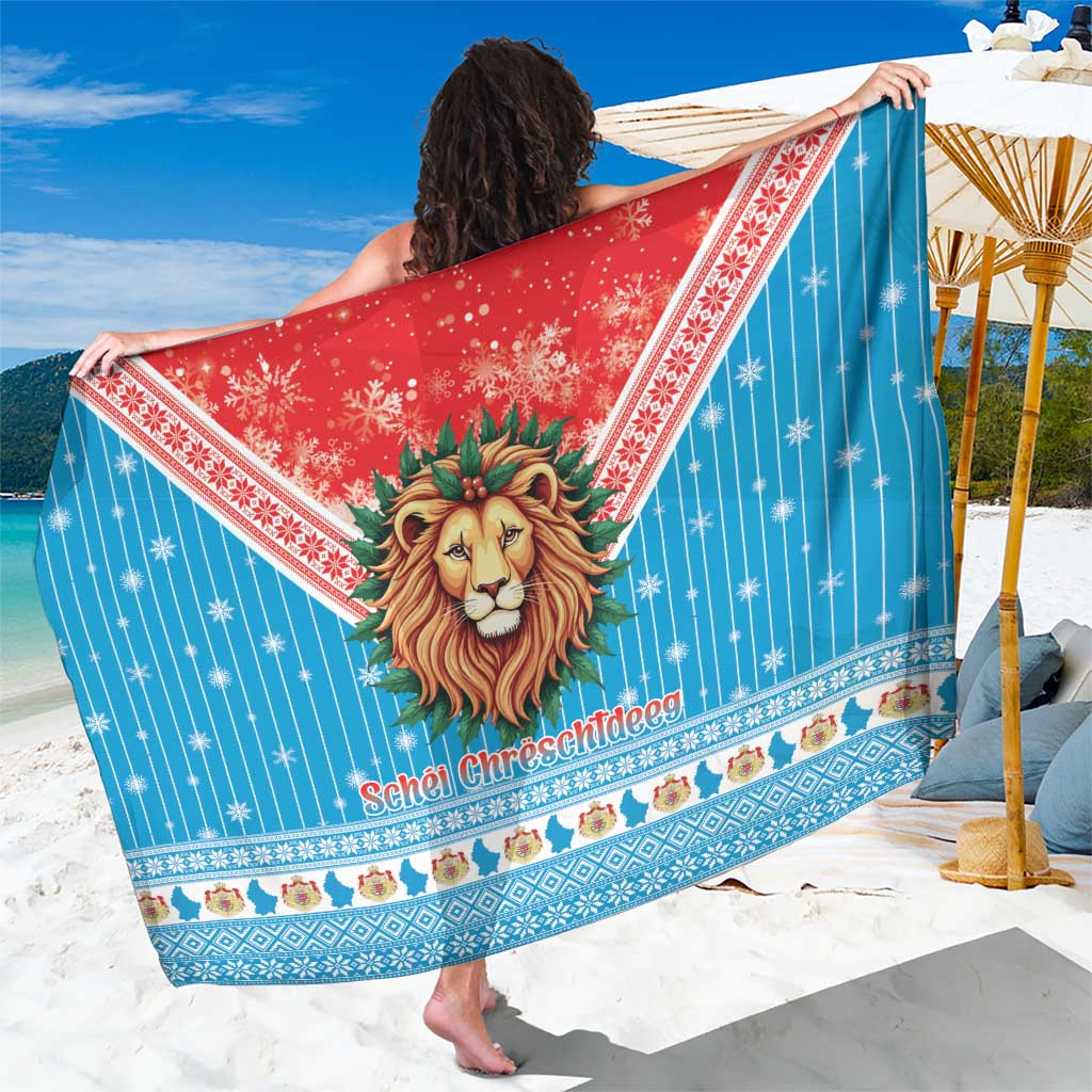 Luxembourg Christmas Sarong Schei Chreschtdeeg Xmas Pattern - Wonder Print Shop