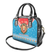 Luxembourg Christmas Shoulder Handbag Schei Chreschtdeeg Xmas Pattern - Wonder Print Shop