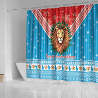 Luxembourg Christmas Shower Curtain Schei Chreschtdeeg Xmas Pattern - Wonder Print Shop