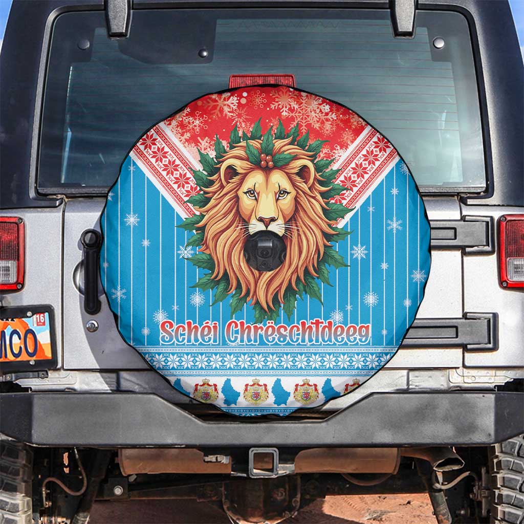 Luxembourg Christmas Spare Tire Cover Schei Chreschtdeeg Xmas Pattern - Wonder Print Shop